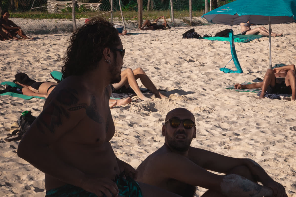 Rooftop terrace at Maui Hostels Playa del Carmen – sunset views