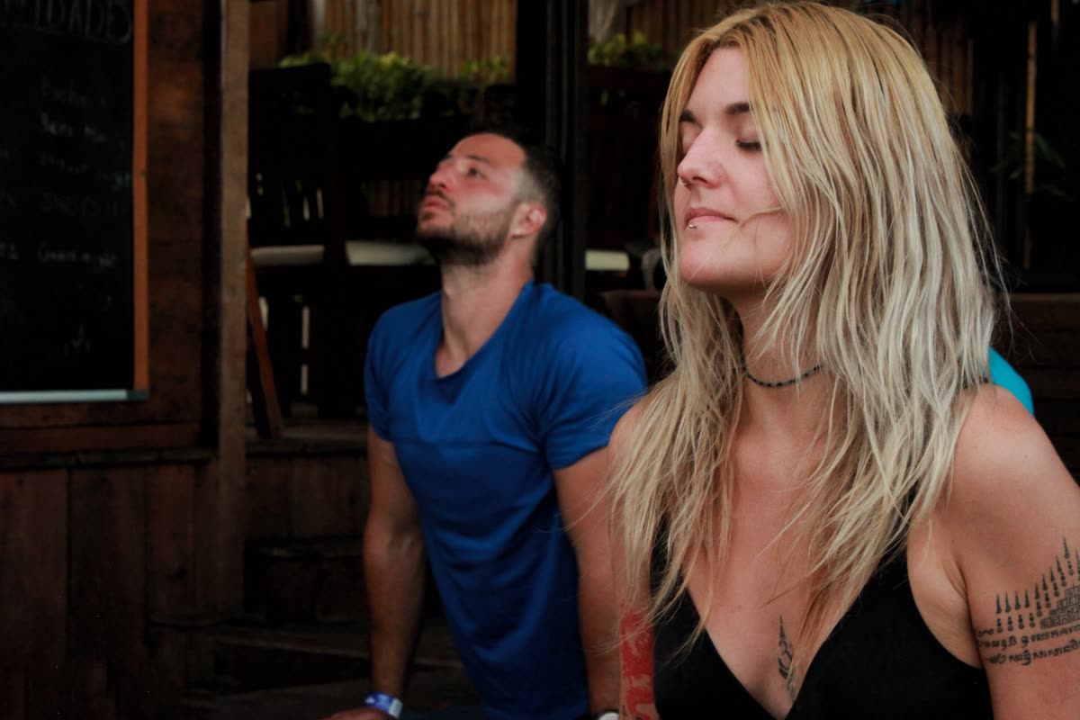 Social gathering at Maui Hostels Tulum – backpacker community vibes